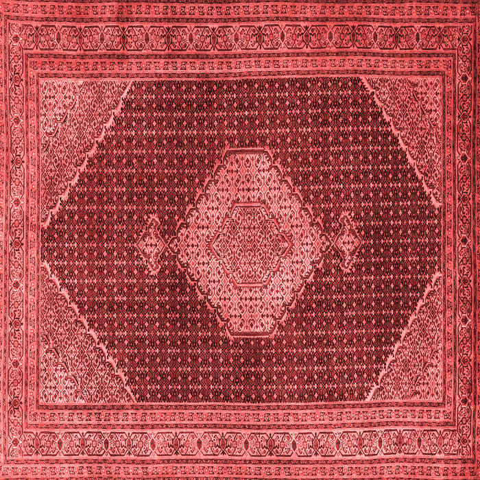 Machine Washable Medallion Red Traditional Rug, wshtr1639red