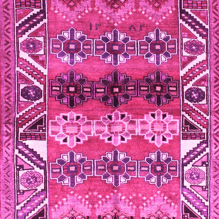 Machine Washable Persian Pink Traditional Rug, wshtr163pnk