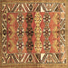 Square Machine Washable Persian Brown Traditional Rug, wshtr163brn