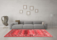 Machine Washable Persian Red Traditional Rug, wshtr163red