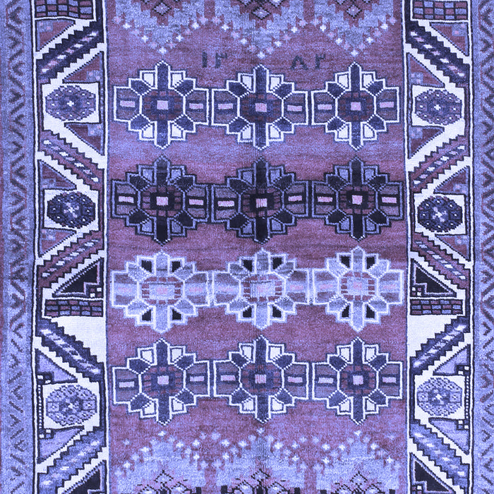 Machine Washable Persian Blue Traditional Rug, wshtr163blu
