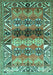 Machine Washable Persian Turquoise Traditional Area Rugs, wshtr163turq