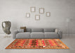 Machine Washable Persian Orange Traditional Area Rugs in a Living Room, wshtr163org