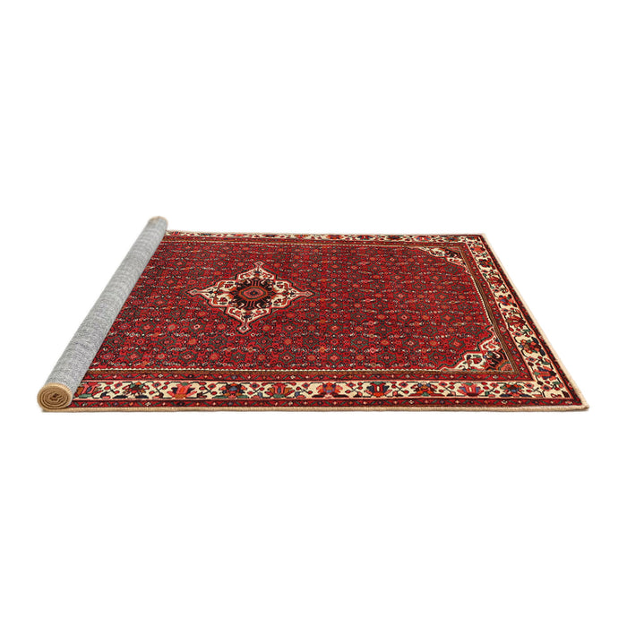 Sideview of Machine Washable Traditional Gold Brown Rug, wshtr1640