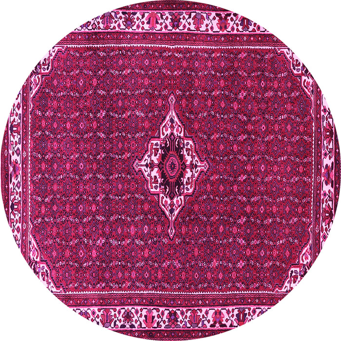 Round Persian Pink Traditional Rug, tr1640pnk