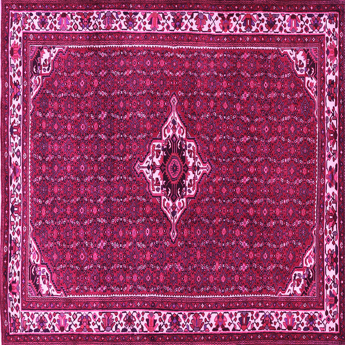 Square Machine Washable Persian Pink Traditional Rug, wshtr1640pnk