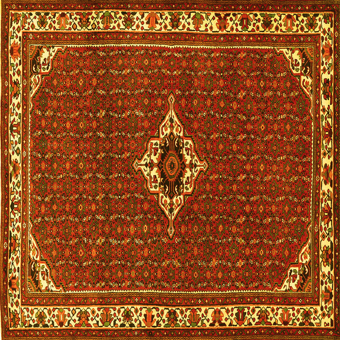 Square Persian Yellow Traditional Rug, tr1640yw