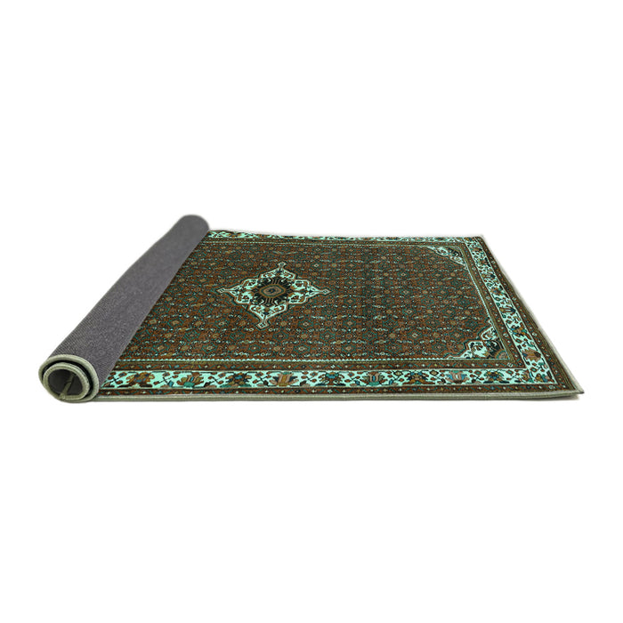 Sideview of Persian Turquoise Traditional Rug, tr1640turq