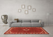 Machine Washable Persian Orange Traditional Area Rugs in a Living Room, wshtr1640org