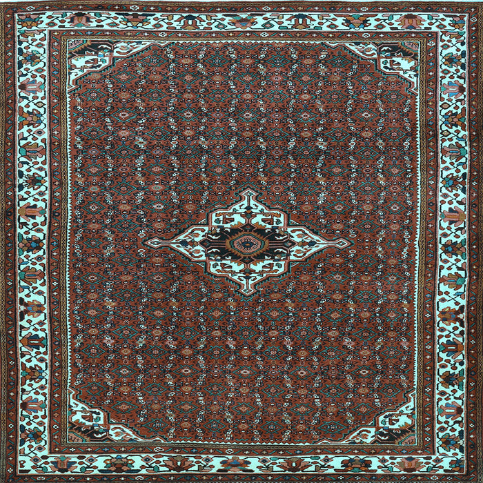 Square Persian Light Blue Traditional Rug, tr1640lblu