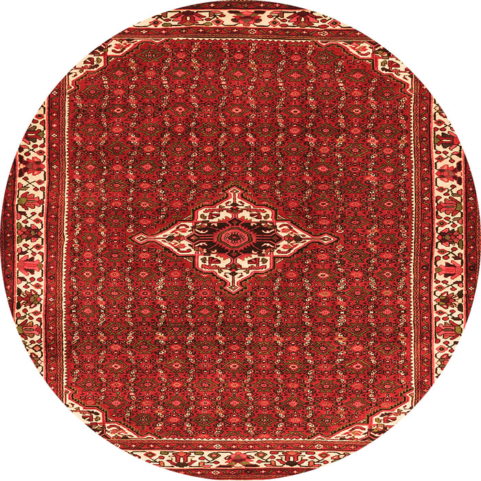 Machine Washable Persian Orange Traditional Area Rugs, wshtr1640org