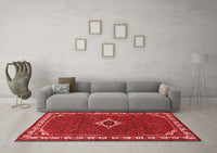 Machine Washable Persian Red Traditional Rug, wshtr1640red