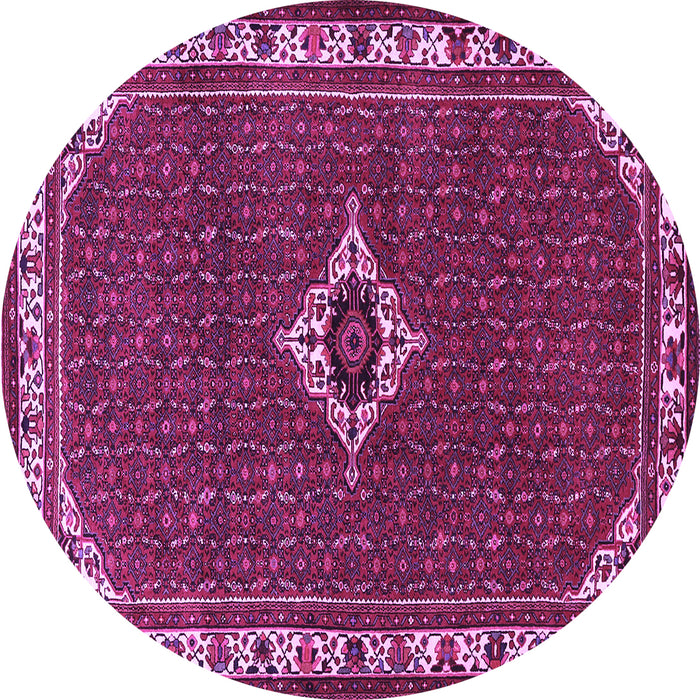 Round Persian Purple Traditional Rug, tr1640pur