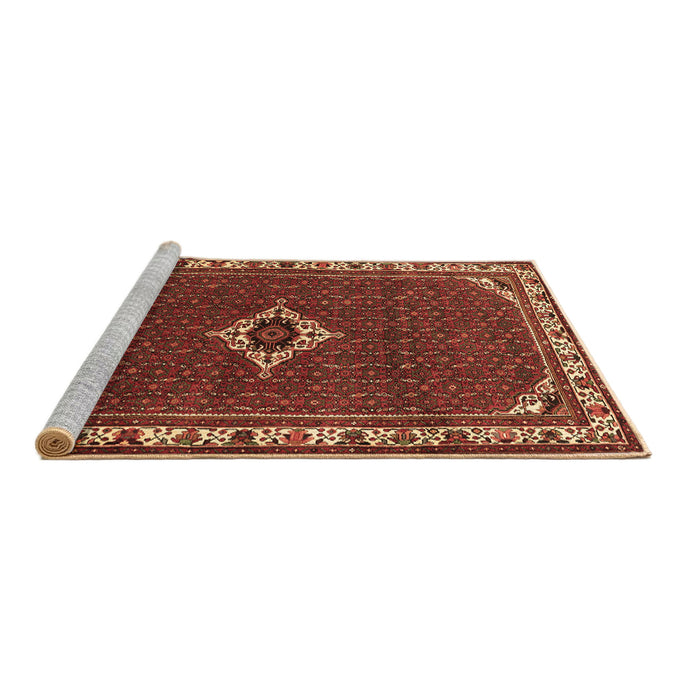 Sideview of Machine Washable Persian Brown Traditional Rug, wshtr1640brn
