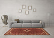 Machine Washable Persian Brown Traditional Rug in a Living Room,, wshtr1640brn