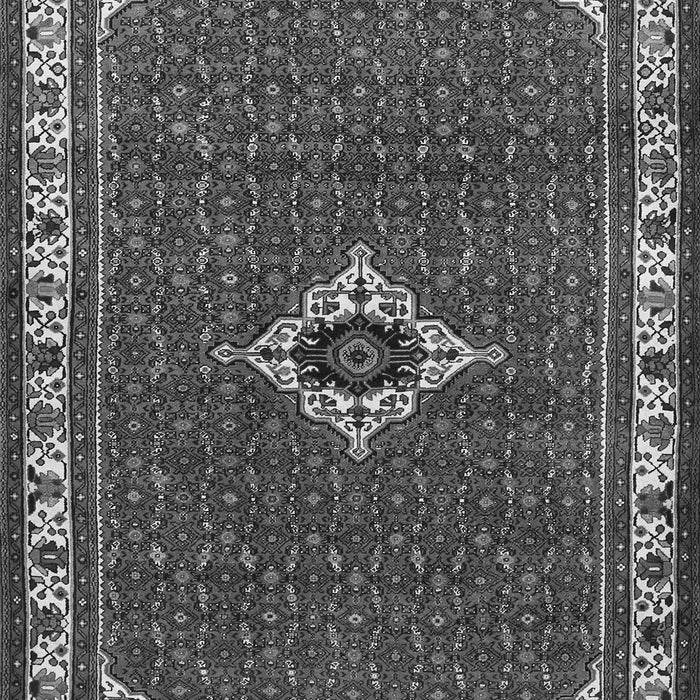 Serging Thickness of Machine Washable Persian Gray Traditional Rug, wshtr1640gry