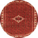Square Persian Orange Traditional Rug, tr1640org