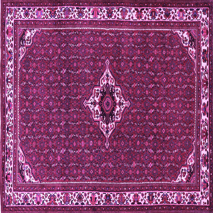 Square Machine Washable Persian Purple Traditional Area Rugs, wshtr1640pur