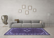 Machine Washable Persian Blue Traditional Rug in a Living Room, wshtr1640blu