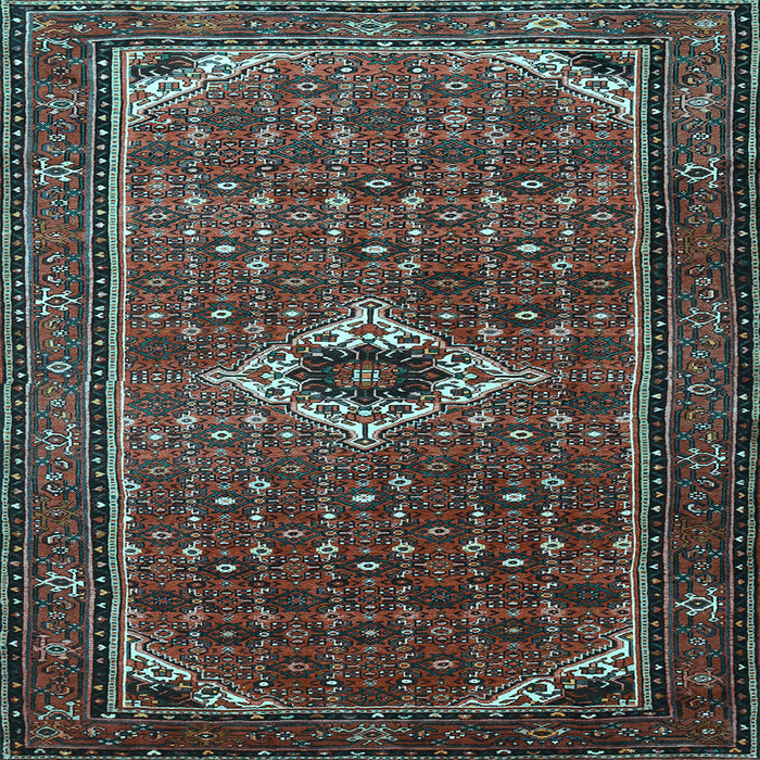 Square Machine Washable Persian Light Blue Traditional Rug, wshtr1641lblu