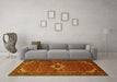 Machine Washable Persian Yellow Traditional Rug in a Living Room, wshtr1641yw