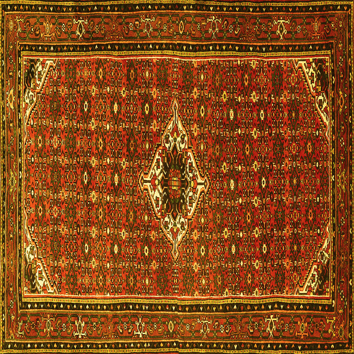 Square Persian Yellow Traditional Rug, tr1641yw