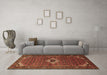 Machine Washable Persian Brown Traditional Rug in a Living Room,, wshtr1641brn