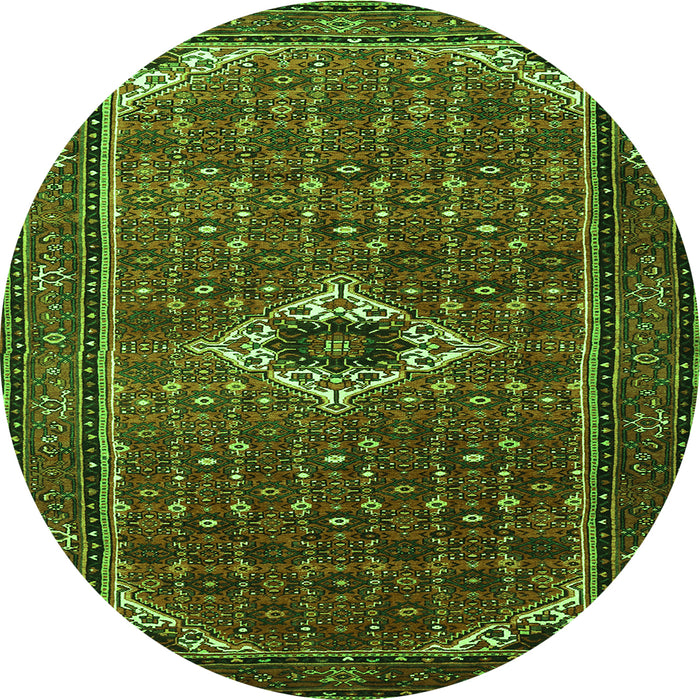 Machine Washable Persian Green Traditional Area Rugs, wshtr1641grn