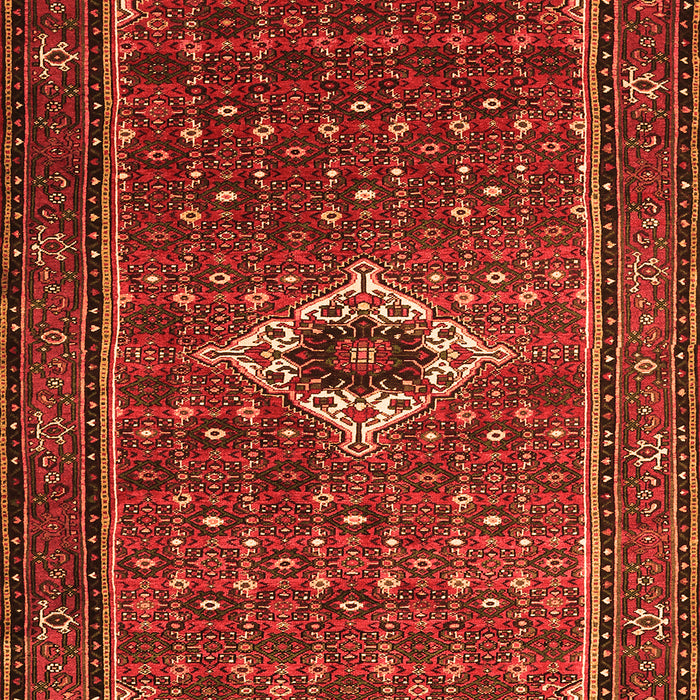 Serging Thickness of Machine Washable Persian Orange Traditional Area Rugs, wshtr1641org