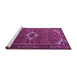 Sideview of Machine Washable Persian Purple Traditional Area Rugs, wshtr1641pur