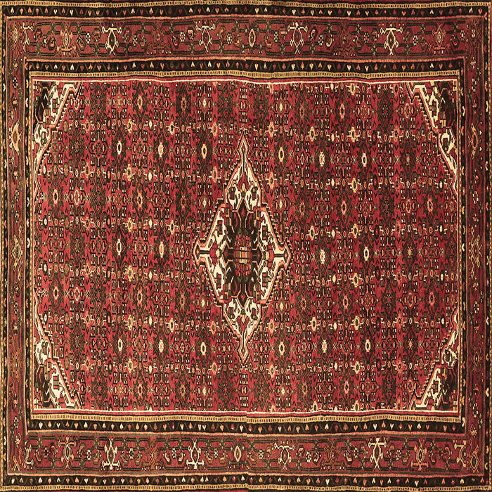 Square Machine Washable Persian Brown Traditional Rug, wshtr1641brn