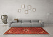 Machine Washable Persian Orange Traditional Area Rugs in a Living Room, wshtr1641org