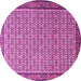 Round Machine Washable Persian Purple Traditional Area Rugs, wshtr1642pur