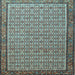 Square Machine Washable Persian Light Blue Traditional Rug, wshtr1642lblu