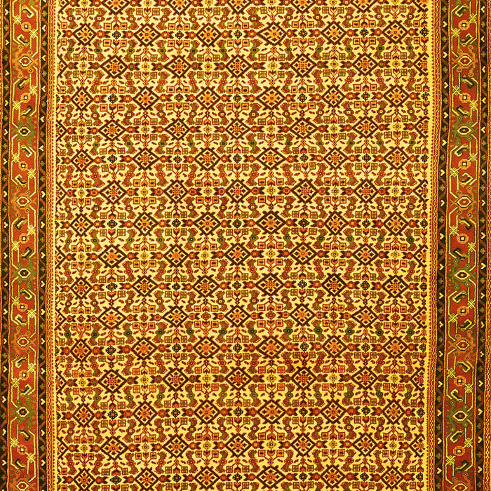 Machine Washable Persian Yellow Traditional Rug, wshtr1642yw