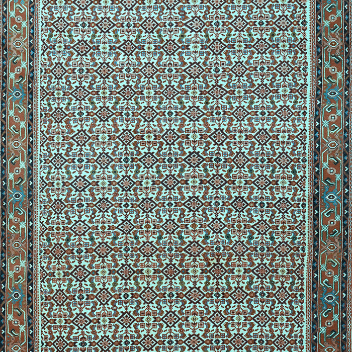 Machine Washable Persian Light Blue Traditional Rug, wshtr1642lblu