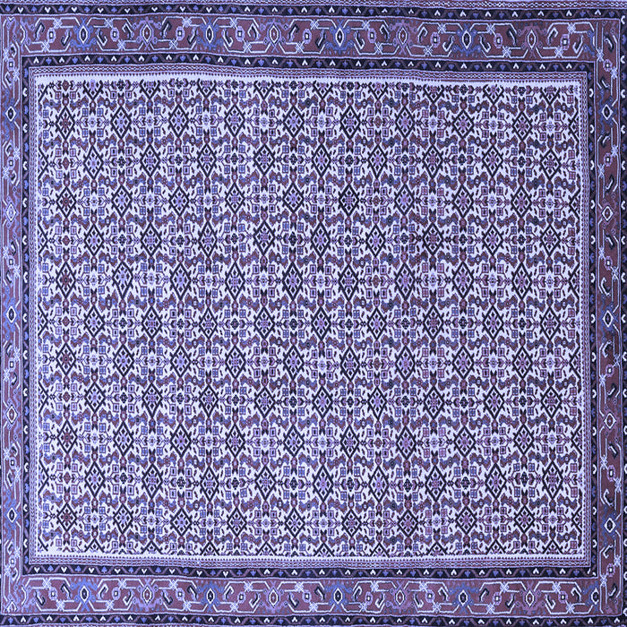 Square Persian Blue Traditional Rug, tr1642blu