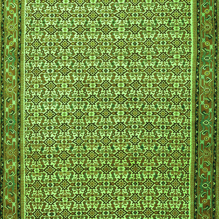 Serging Thickness of Machine Washable Persian Green Traditional Area Rugs, wshtr1642grn
