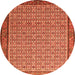 Machine Washable Persian Orange Traditional Area Rugs, wshtr1642org