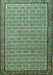 Machine Washable Persian Turquoise Traditional Area Rugs, wshtr1642turq