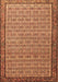 Machine Washable Persian Brown Traditional Rug, wshtr1642brn