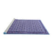 Sideview of Machine Washable Persian Blue Traditional Rug, wshtr1642blu