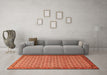 Machine Washable Persian Orange Traditional Area Rugs in a Living Room, wshtr1642org