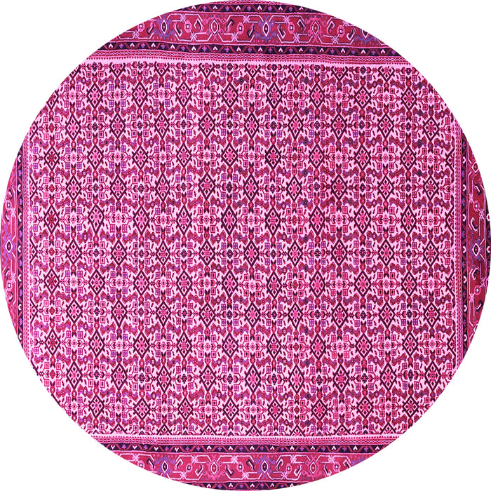 Round Persian Pink Traditional Rug, tr1642pnk