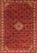 Serging Thickness of Machine Washable Persian Orange Traditional Area Rugs, wshtr1643org