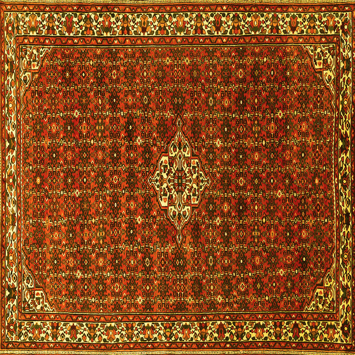Square Persian Yellow Traditional Rug, tr1643yw