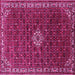 Square Persian Pink Traditional Rug, tr1643pnk