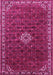 Machine Washable Persian Pink Traditional Rug, wshtr1643pnk