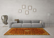 Machine Washable Persian Yellow Traditional Rug in a Living Room, wshtr1643yw