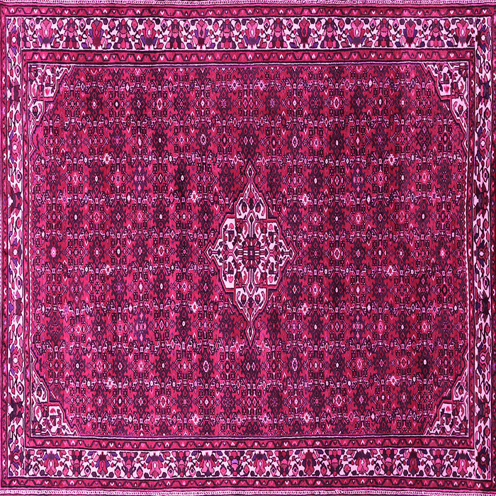 Square Machine Washable Persian Pink Traditional Rug, wshtr1643pnk